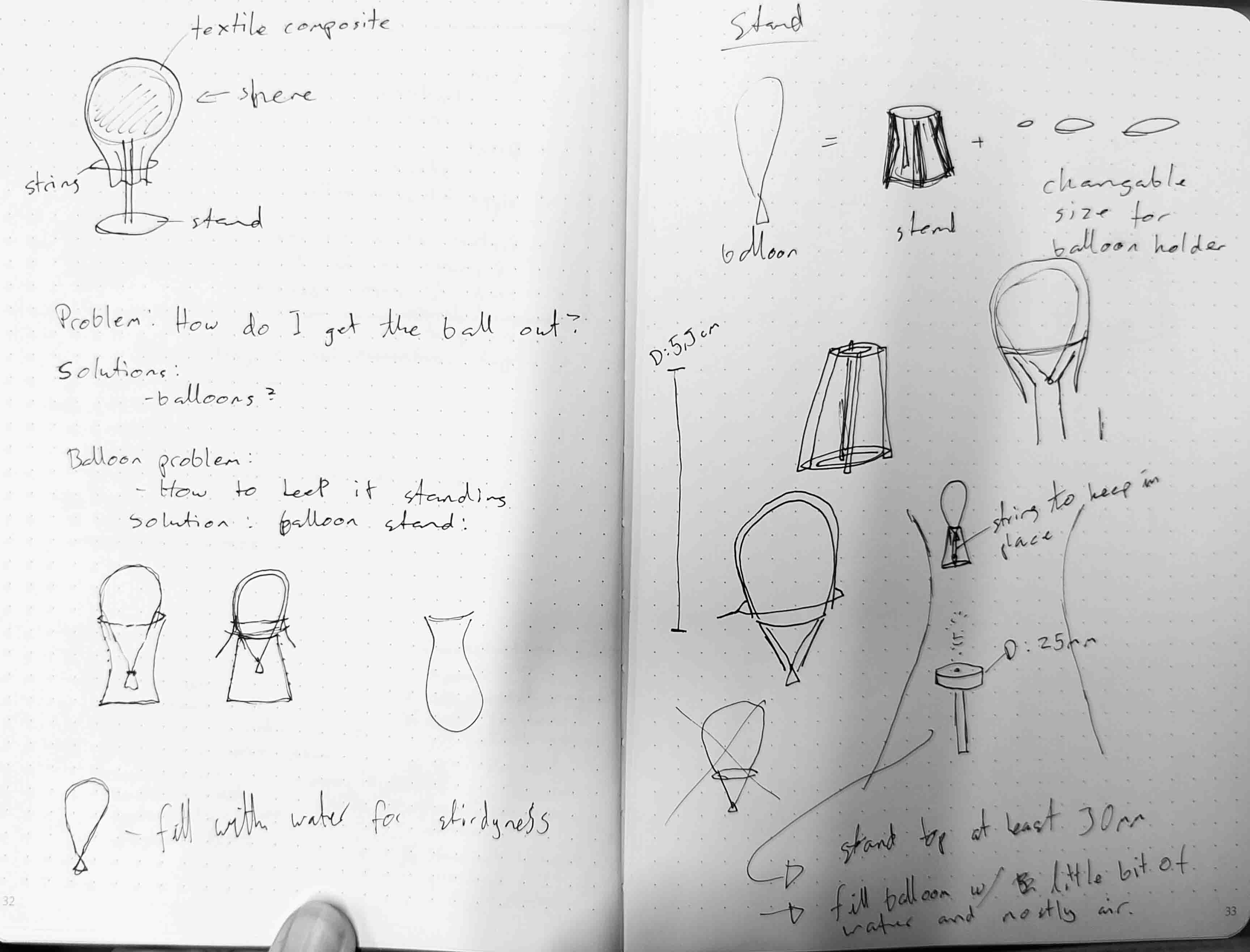 sketches baloon setup