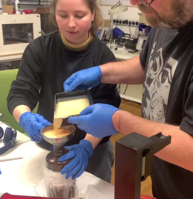 resin funnel pour