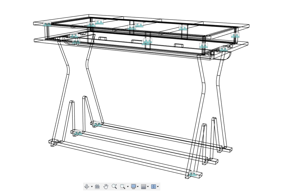 wireframe table